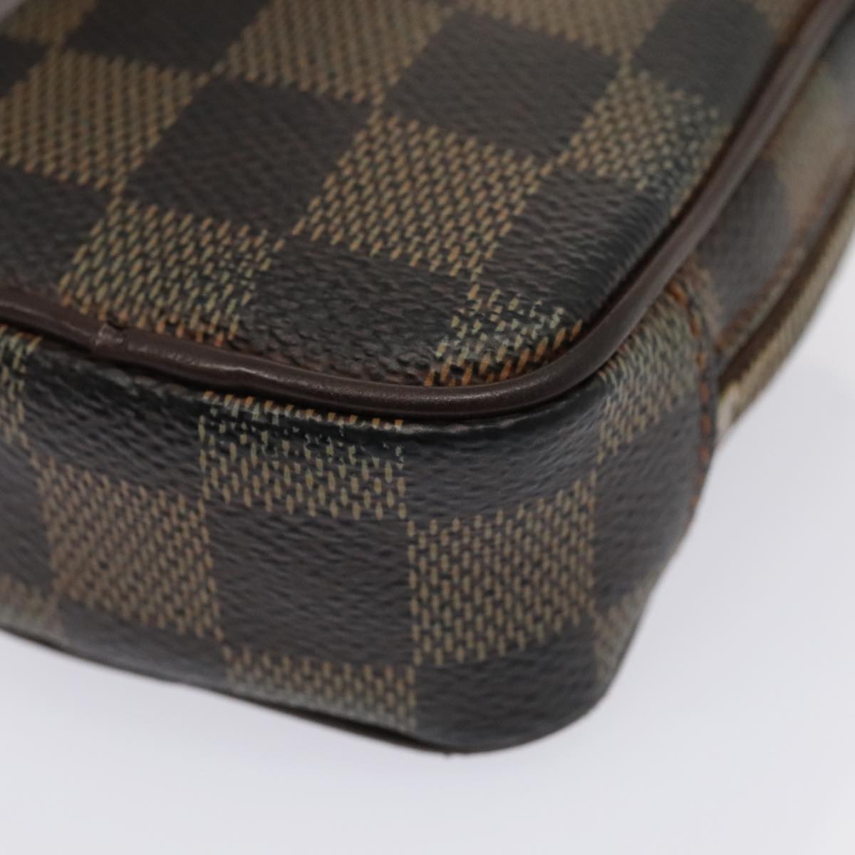 LOUIS VUITTON Damier Ebene Etui Okapi PM Pouch N61738 LV Auth 90165