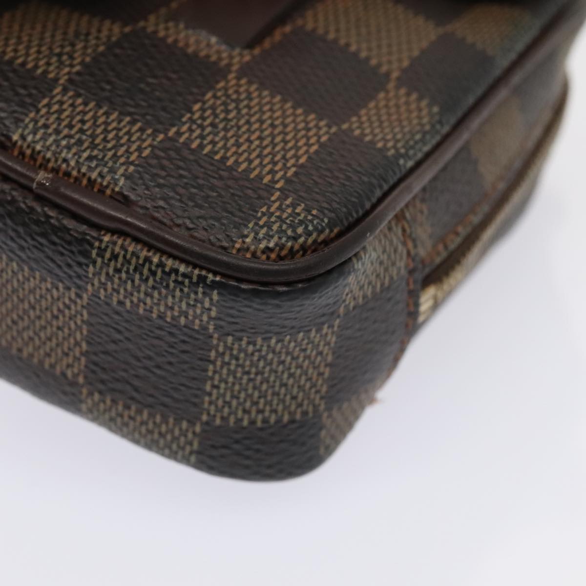 LOUIS VUITTON Damier Ebene Etui Okapi PM Pouch N61738 LV Auth 90165