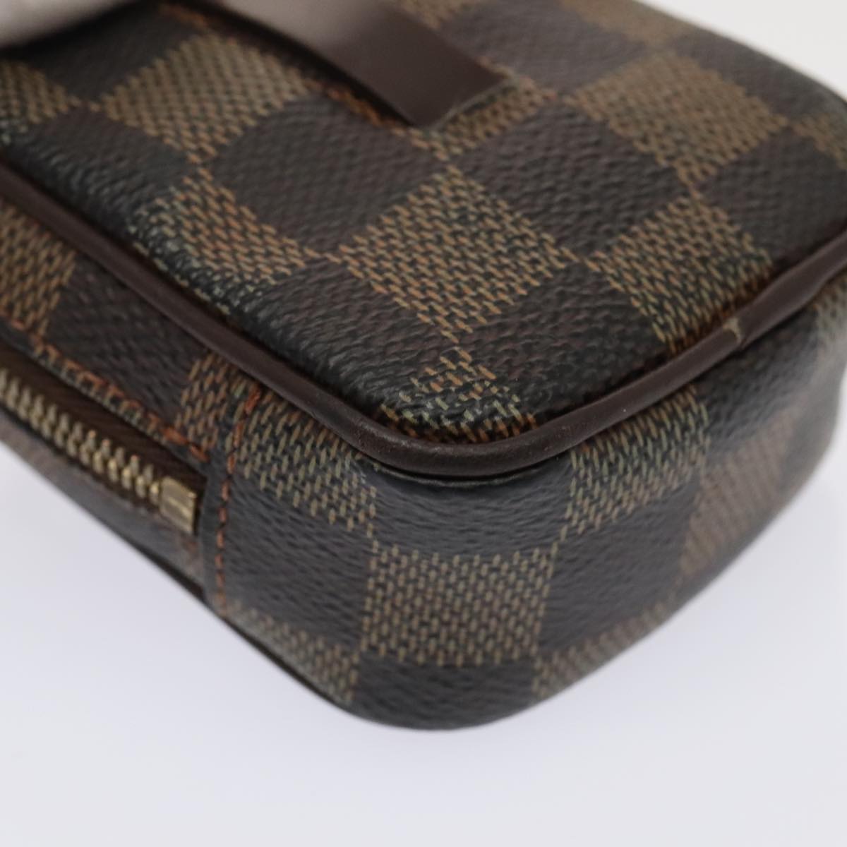 LOUIS VUITTON Damier Ebene Etui Okapi PM Pouch N61738 LV Auth 90165