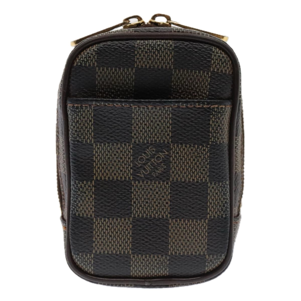 LOUIS VUITTON Damier Ebene Etui Okapi PM Pouch N61738 LV Auth 90165