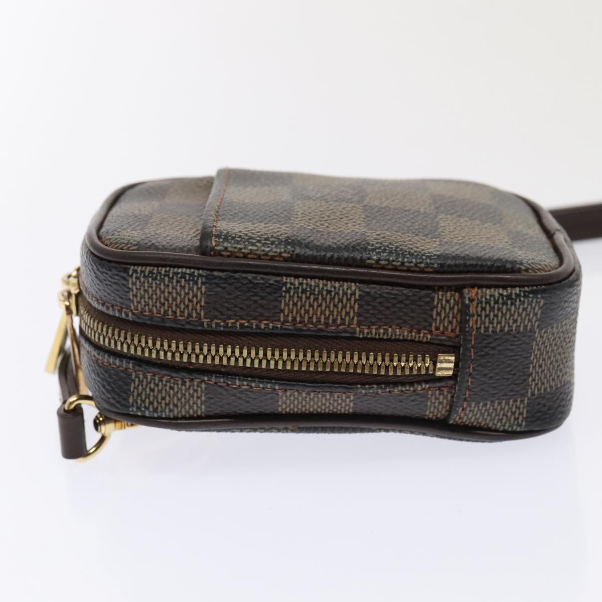 LOUIS VUITTON Damier Ebene Etui Okapi PM Pouch N61738 LV Auth 90165