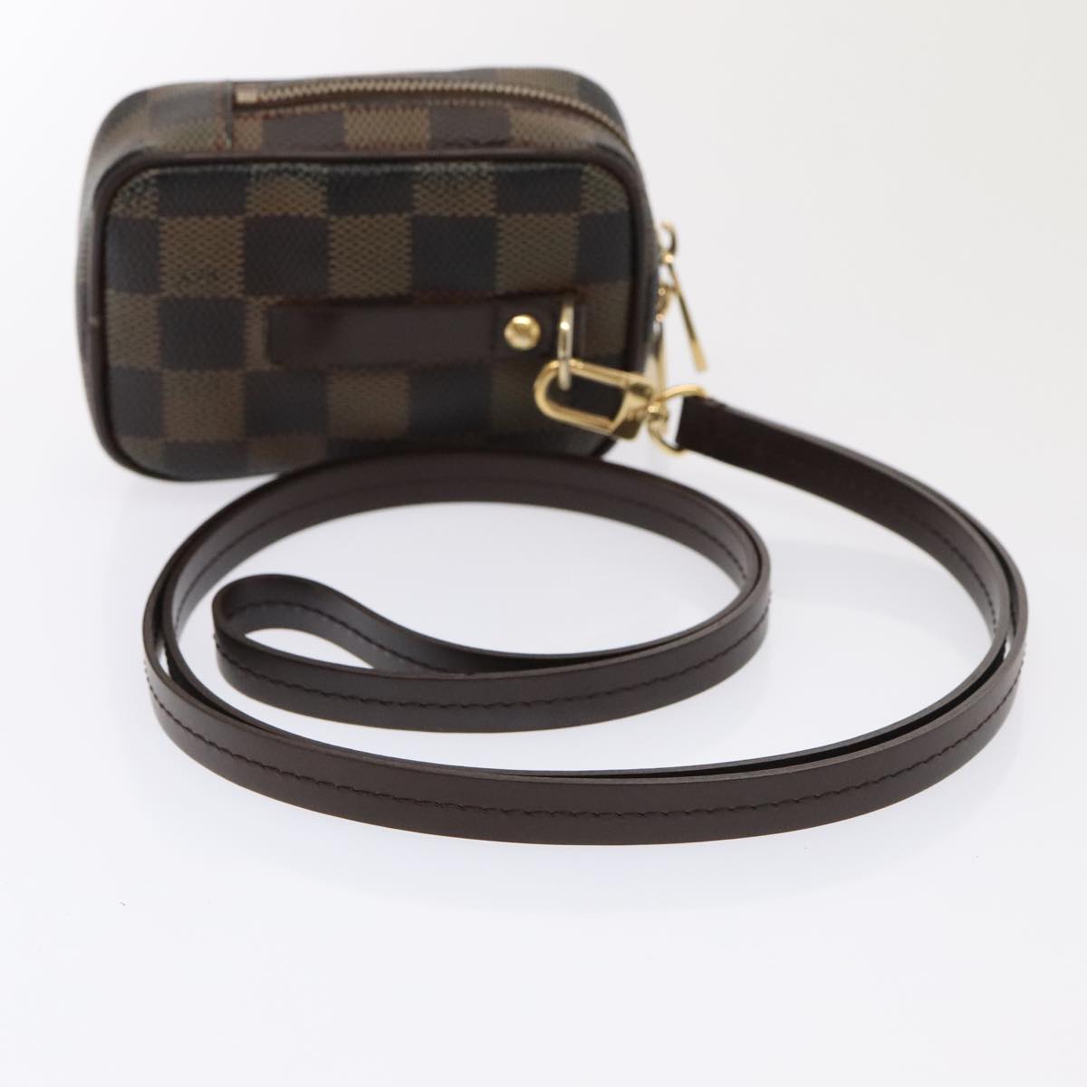 LOUIS VUITTON Damier Ebene Etui Okapi PM Pouch N61738 LV Auth 90165