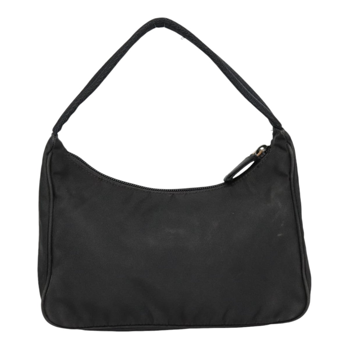 PRADA Hand Bag Nylon Black Silver Auth 90223