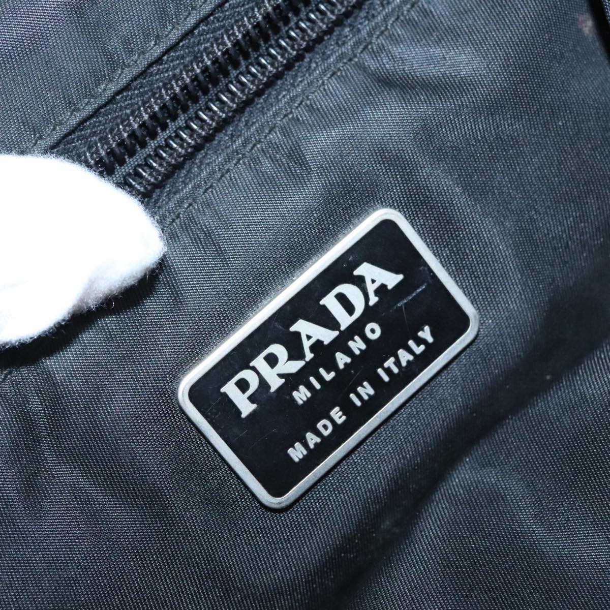 PRADA Hand Bag Nylon Green Silver Auth 90228