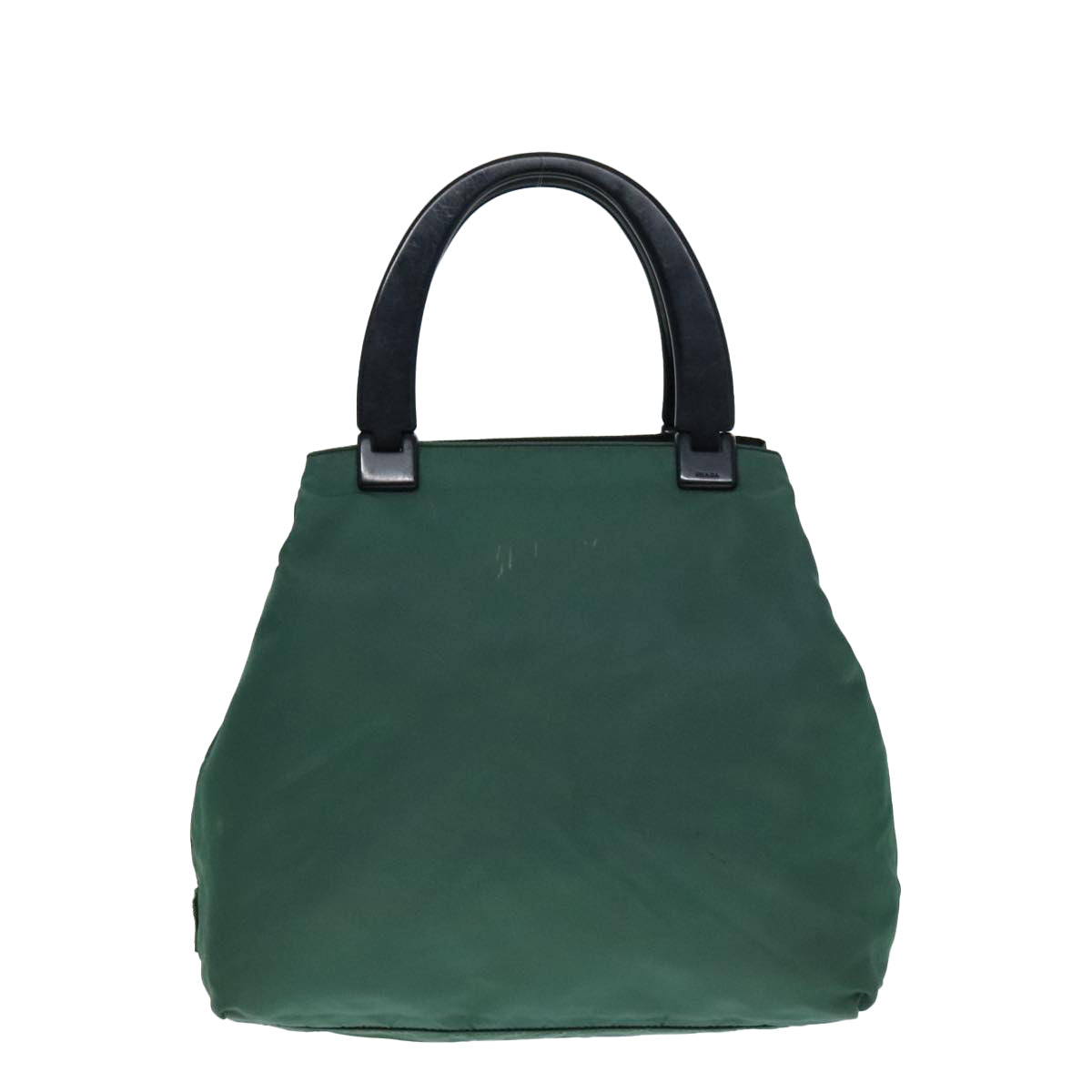 PRADA Hand Bag Nylon Green Silver Auth 90228