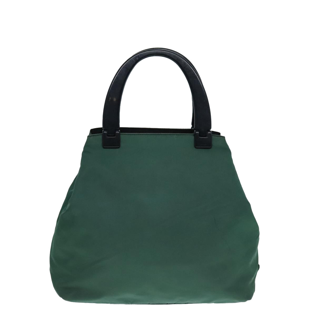 PRADA Hand Bag Nylon Green Silver Auth 90228