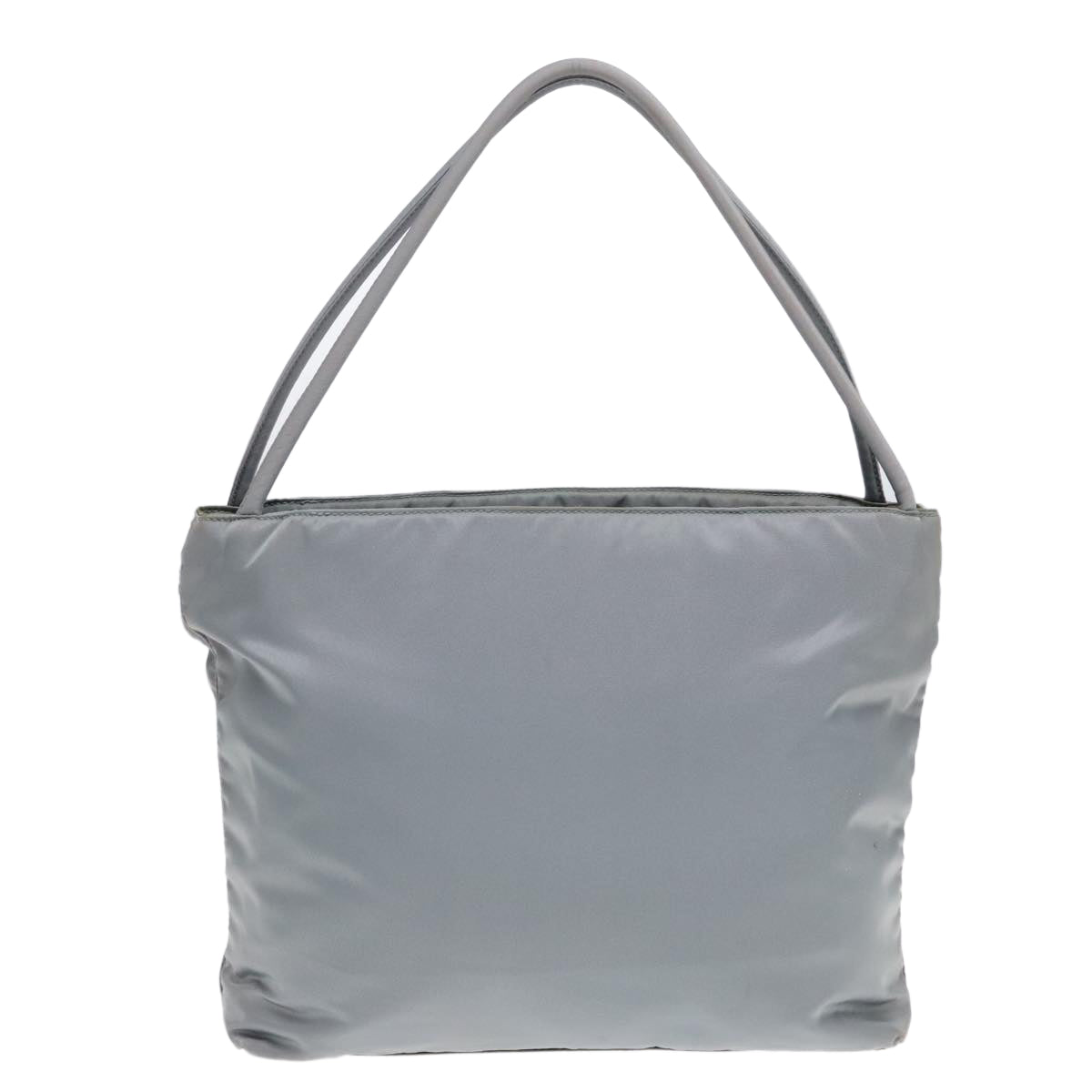 PRADA Tote Bag Nylon Light Blue Silver Auth 90235