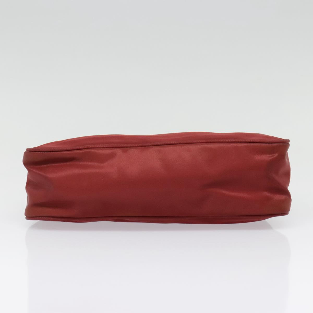 PRADA Hand Bag Nylon Red Silver Auth 90236