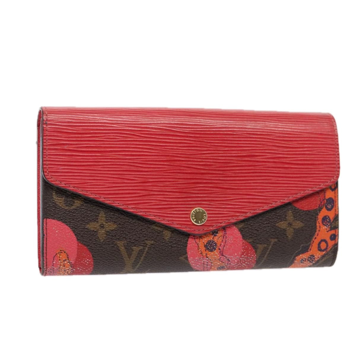 LOUIS VUITTON Epi Monogram La Mage Portefeiulle Sarah Red M60938 LV Auth 90252