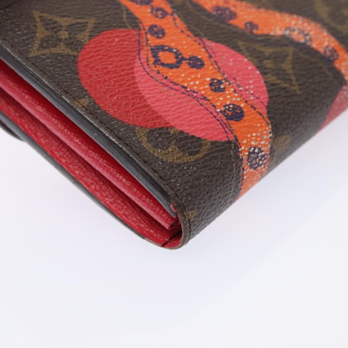 LOUIS VUITTON Epi Monogram La Mage Portefeiulle Sarah Red M60938 LV Auth 90252