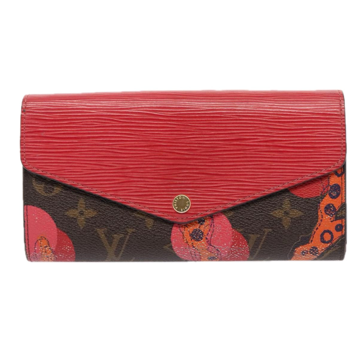 LOUIS VUITTON Epi Monogram La Mage Portefeiulle Sarah Red M60938 LV Auth 90252