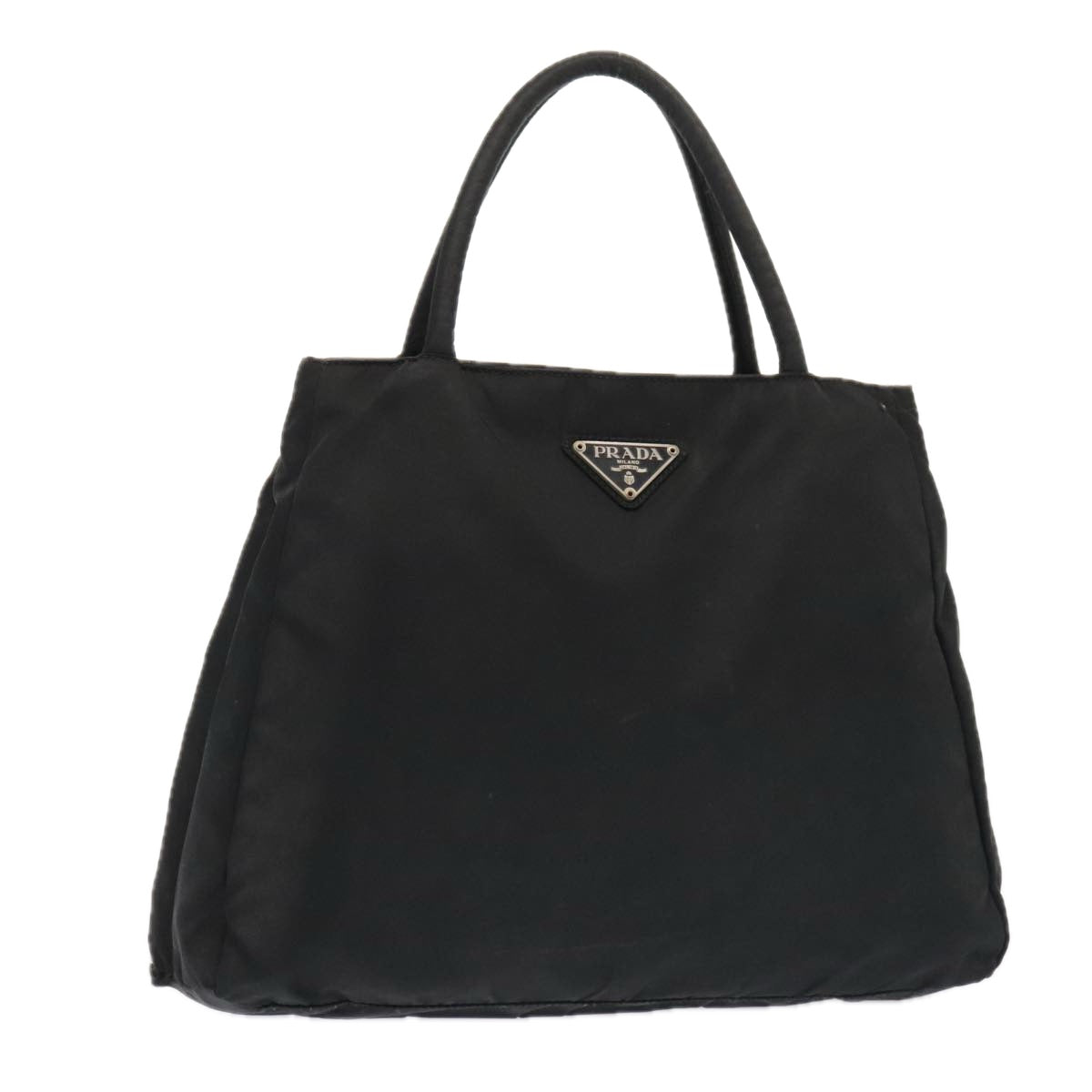 PRADA Hand Bag Nylon Black Auth 90266