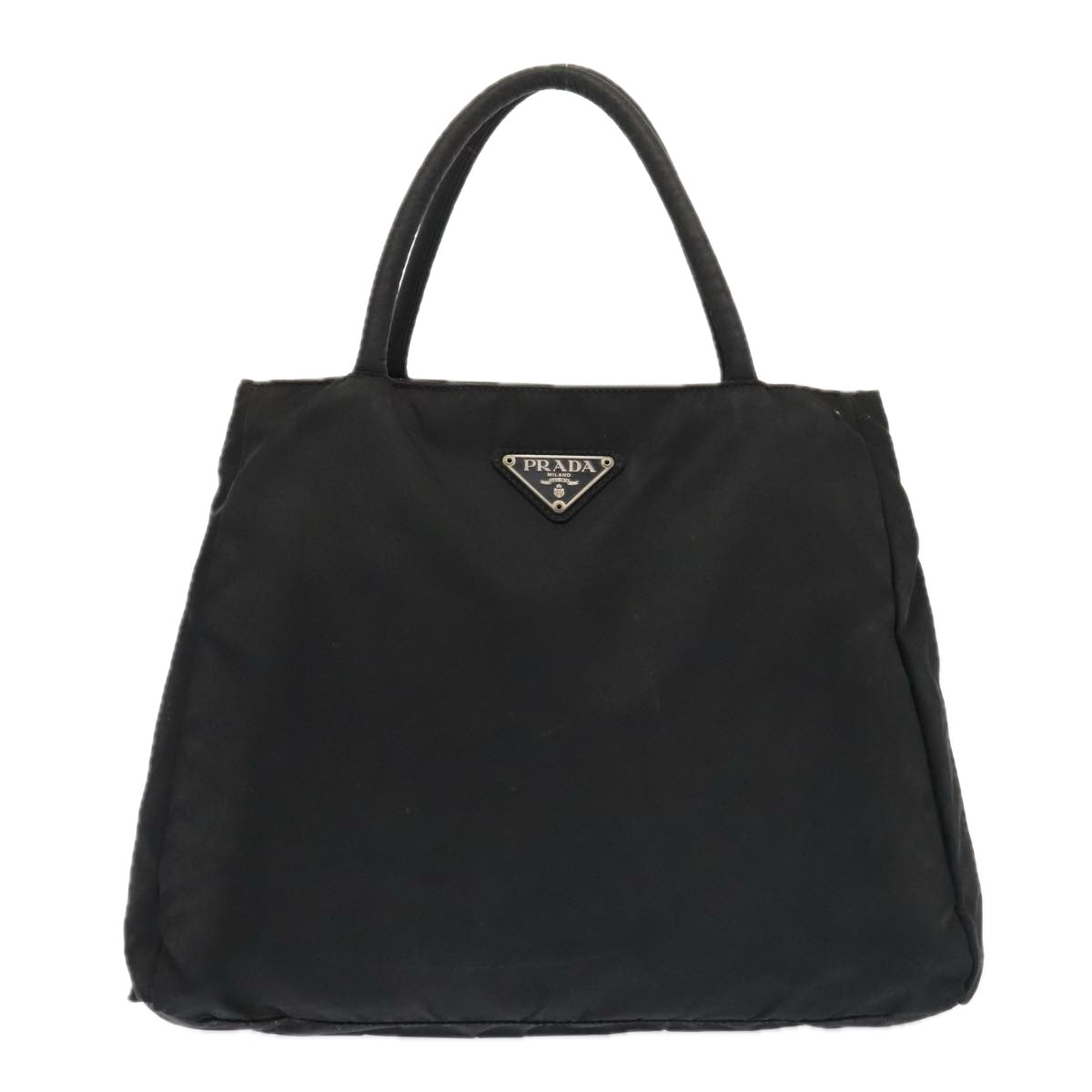 PRADA Hand Bag Nylon Black Auth 90266