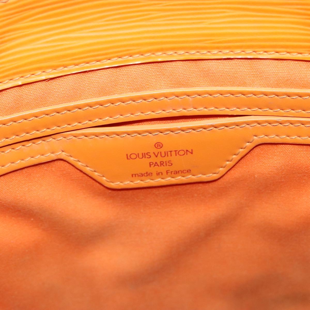 LOUIS VUITTON Epi Sac Plat Hand Bag Orange Mandarin M5274H LV Auth 90275