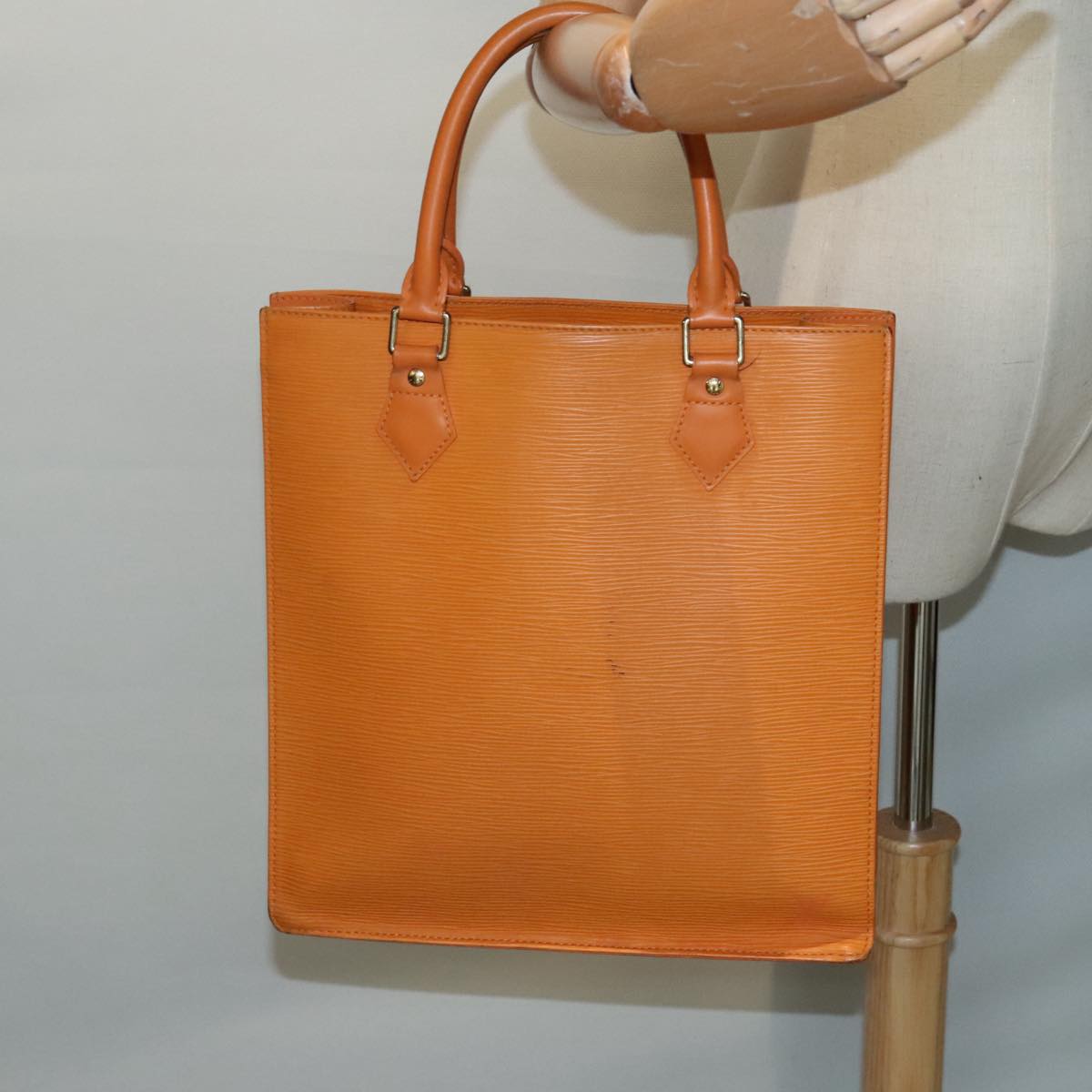 LOUIS VUITTON Epi Sac Plat Hand Bag Orange Mandarin M5274H LV Auth 90275