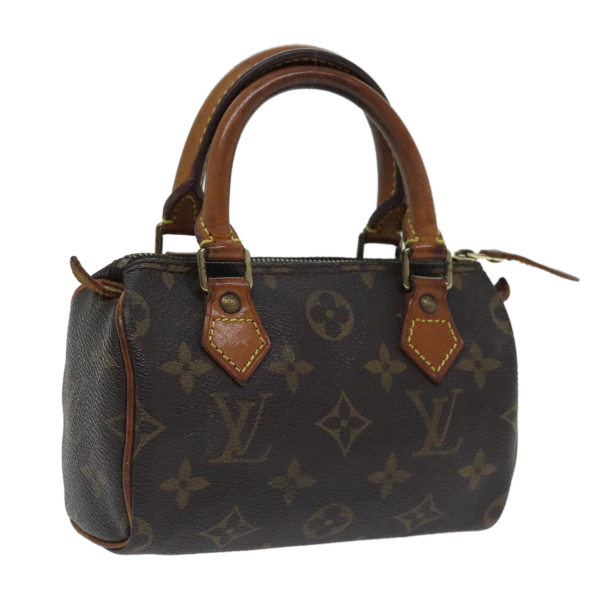 LOUIS VUITTON Monogram Mini Speedy Hand Bag M41534 LV Auth 90285