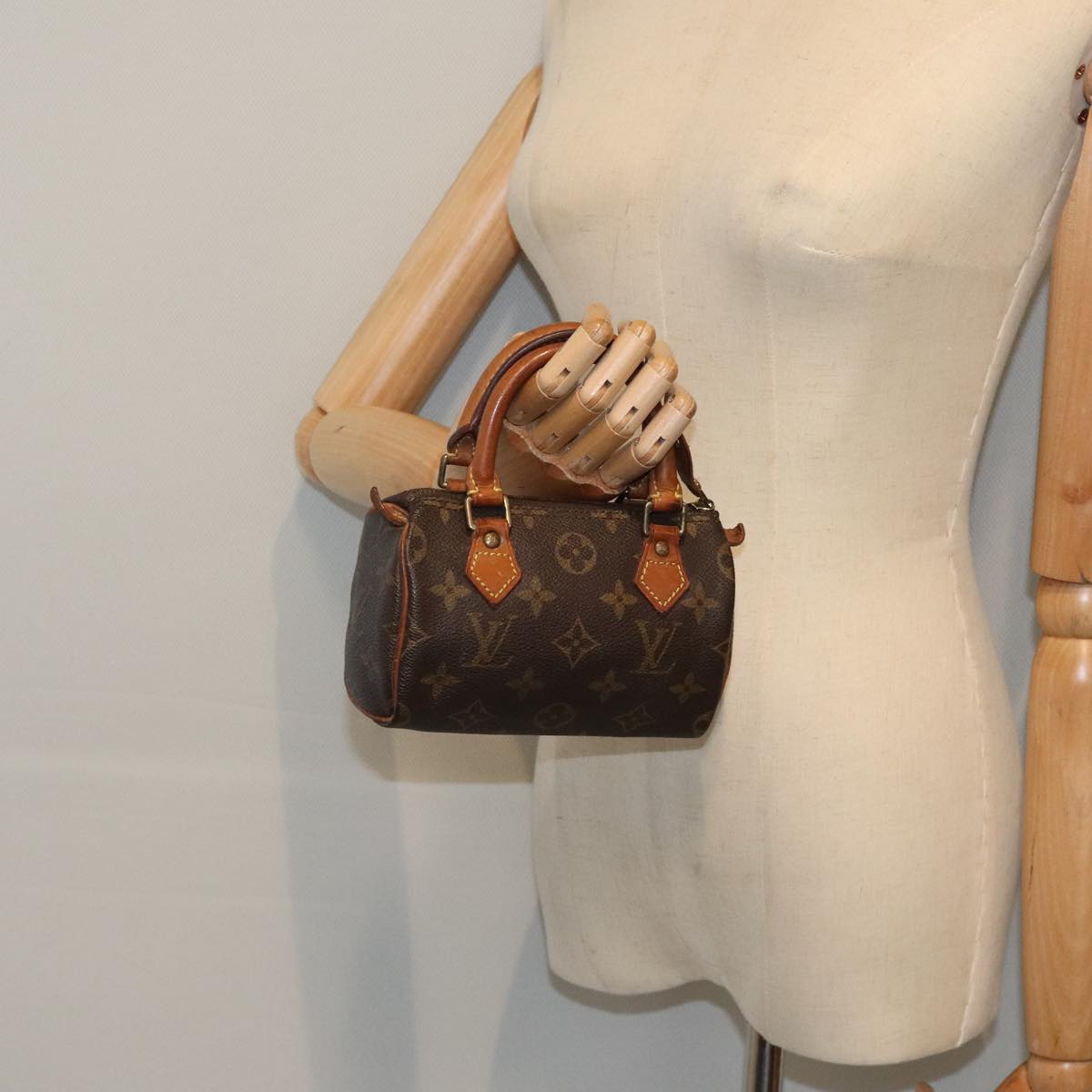 LOUIS VUITTON Monogram Mini Speedy Hand Bag M41534 LV Auth 90285