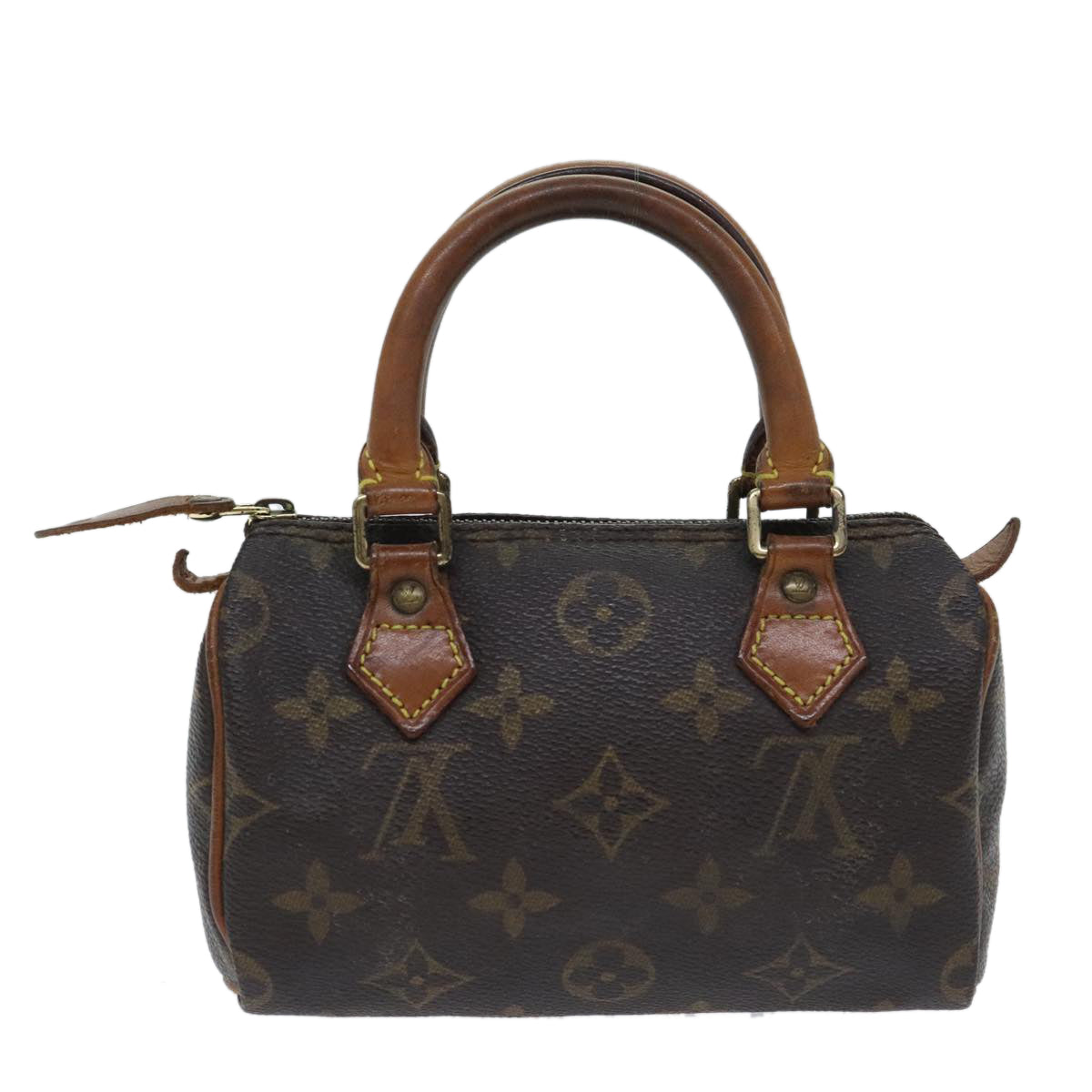 LOUIS VUITTON Monogram Mini Speedy Hand Bag M41534 LV Auth 90285