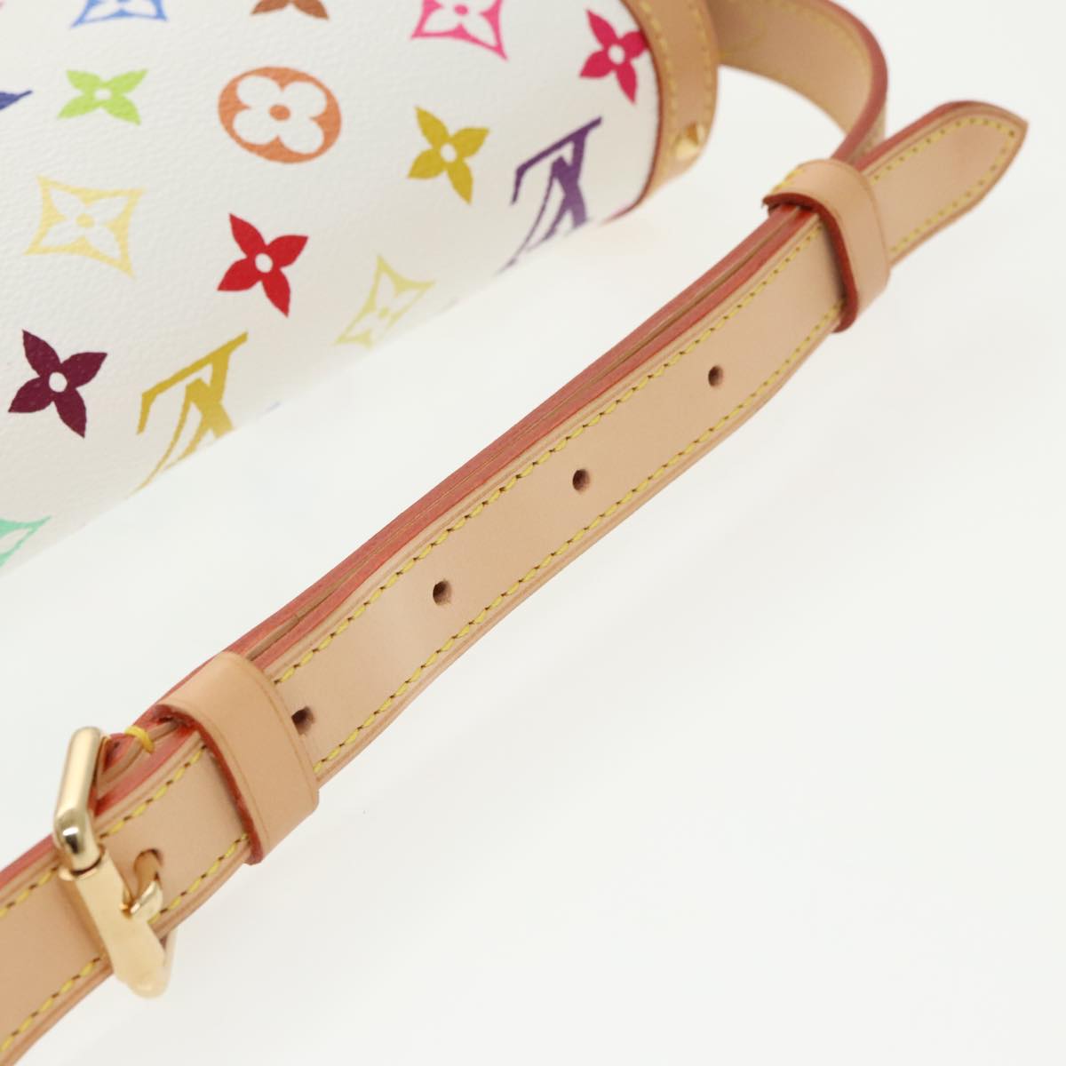 LOUIS VUITTON Monogram Multicolor Sologne Shoulder Bag White M92661 Auth 90289SM