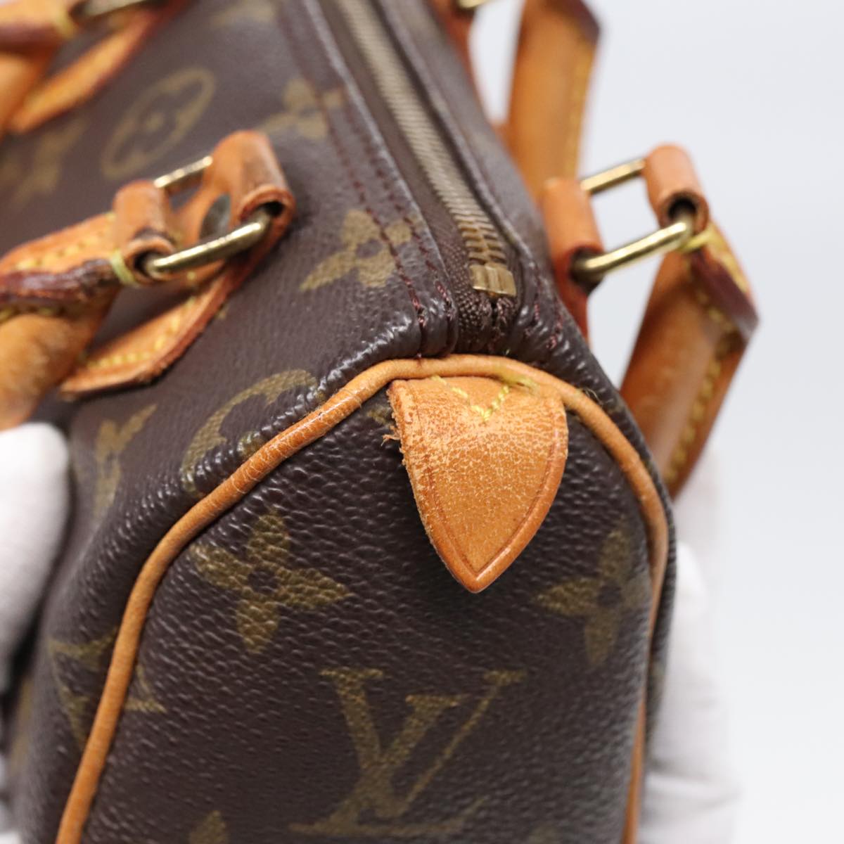 LOUIS VUITTON Monogram Mini Speedy Hand Bag M41534 LV Auth 90298