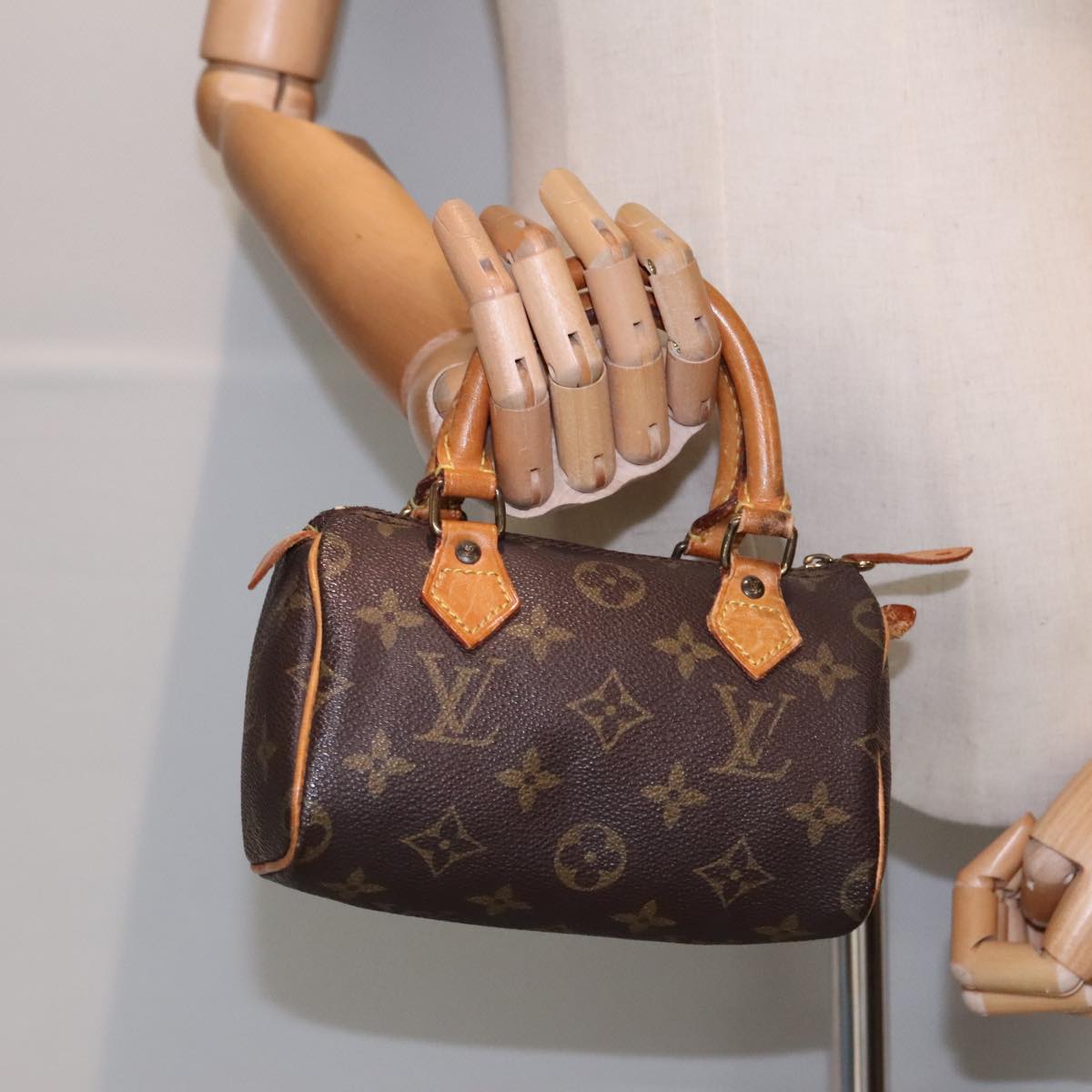 LOUIS VUITTON Monogram Mini Speedy Hand Bag M41534 LV Auth 90298