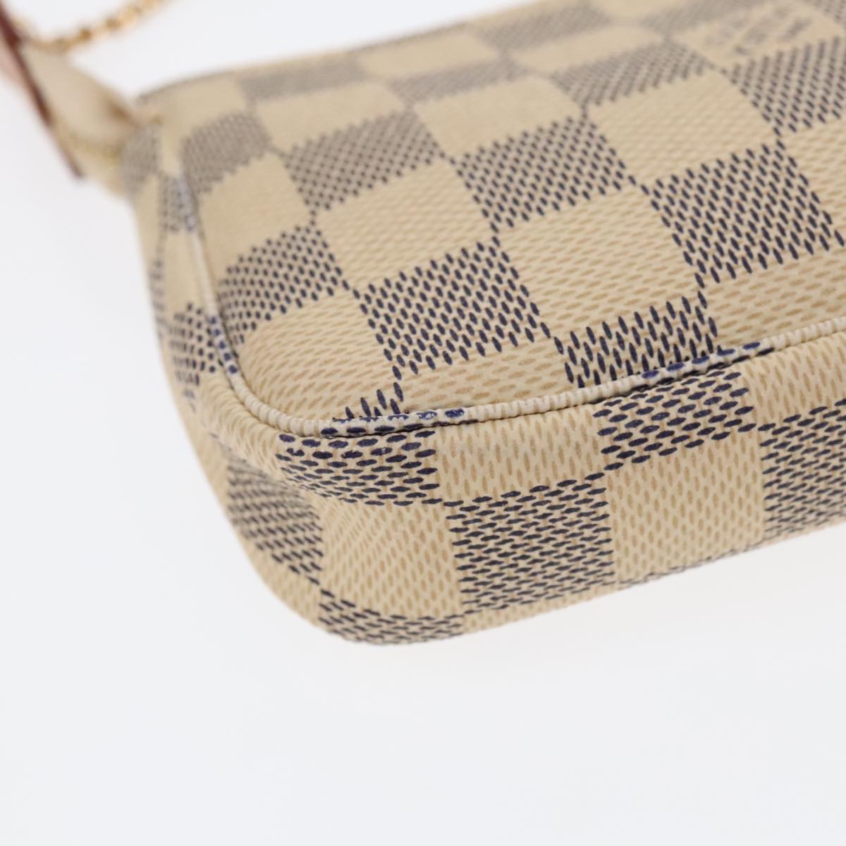 LOUIS VUITTON Damier Azur Mini Pochette Accessoires Pouch N63005 LV Auth 90302