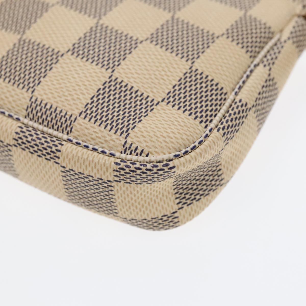 LOUIS VUITTON Damier Azur Mini Pochette Accessoires Pouch N63005 LV Auth 90302