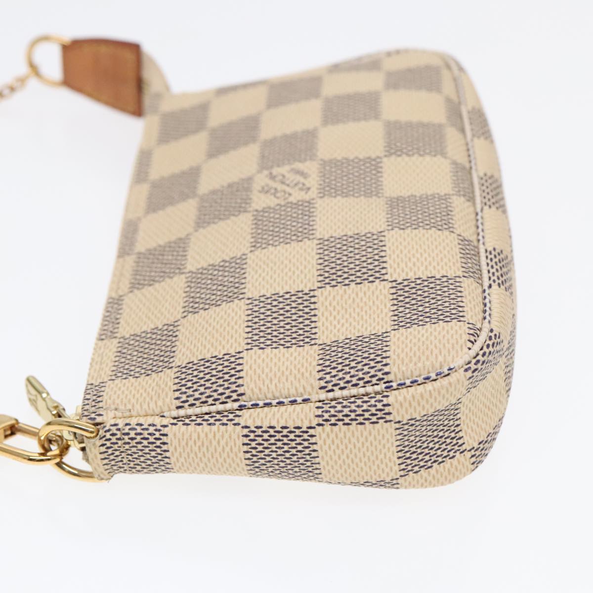 LOUIS VUITTON Damier Azur Mini Pochette Accessoires Pouch N63005 LV Auth 90302