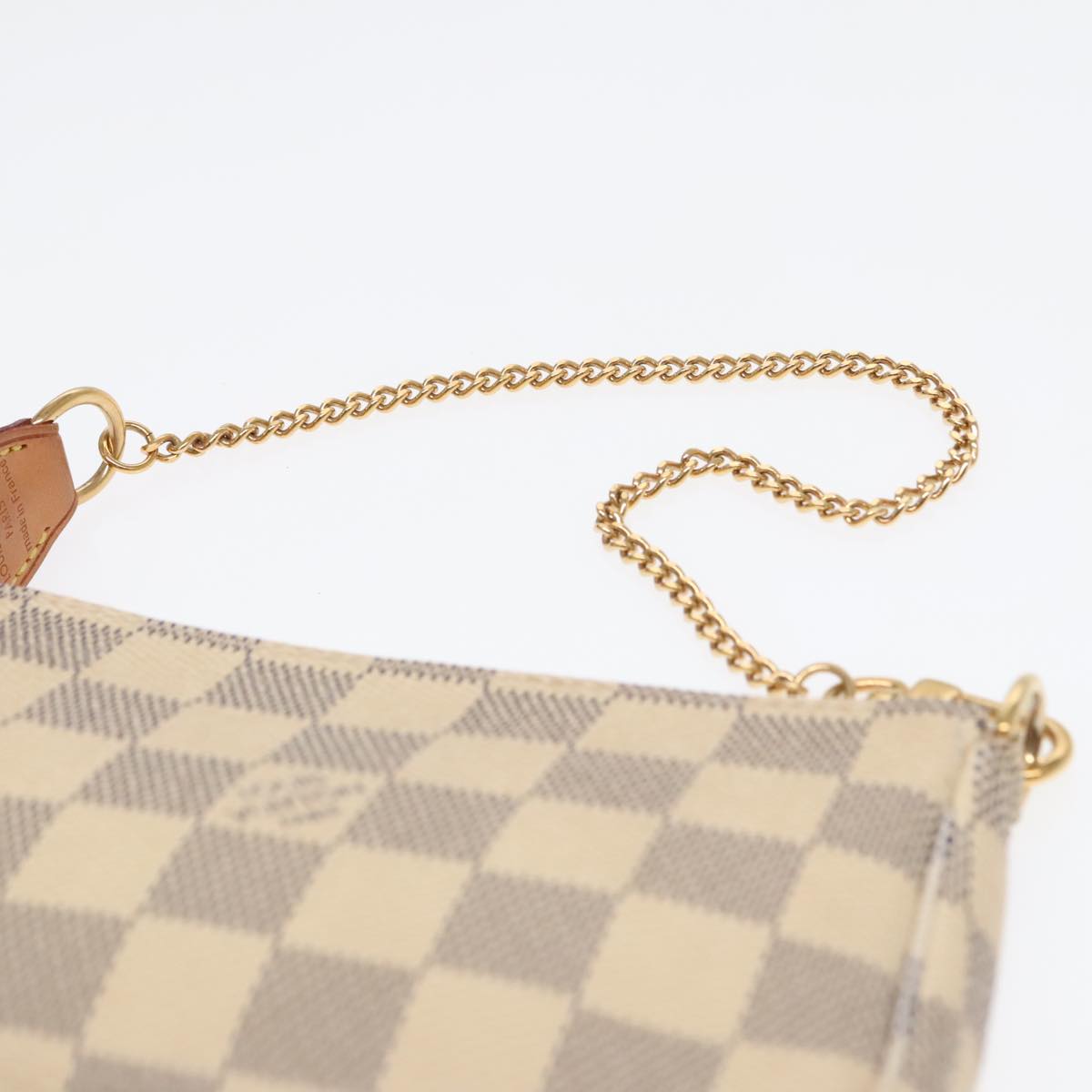 LOUIS VUITTON Damier Azur Mini Pochette Accessoires Pouch N63005 LV Auth 90302