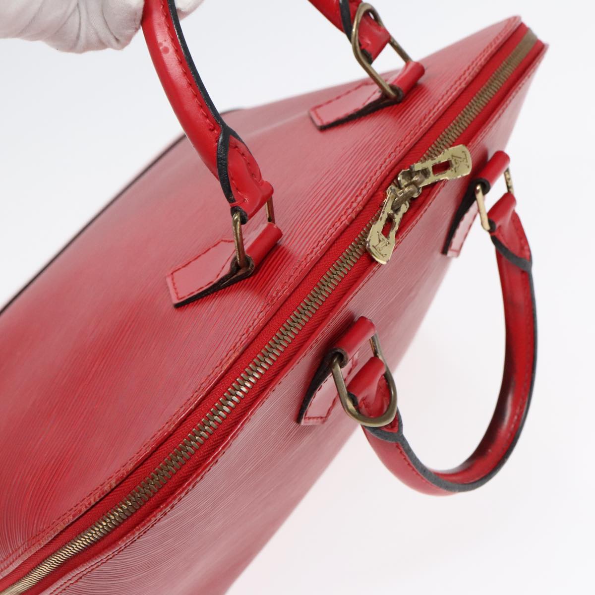 LOUIS VUITTON Epi Alma Hand Bag Castilian Red M52147 LV Auth 90304