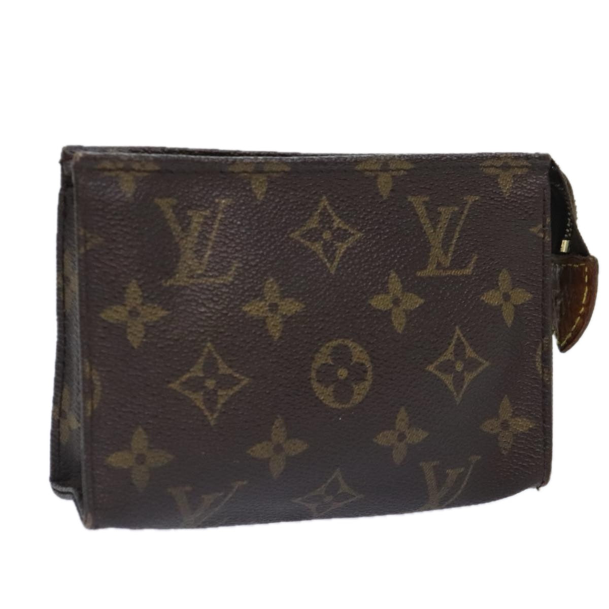 LOUIS VUITTON Monogram Poche Toilette 15 Pouch M47546 LV Auth 90314