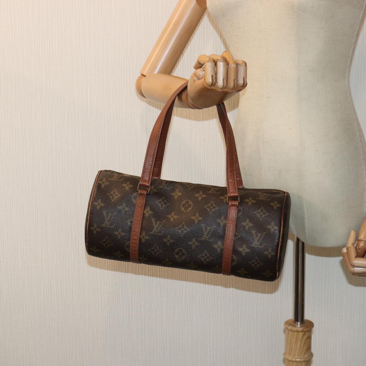 LOUIS VUITTON Monogram Papillon 30 Hand Bag M51385 LV Auth 90316