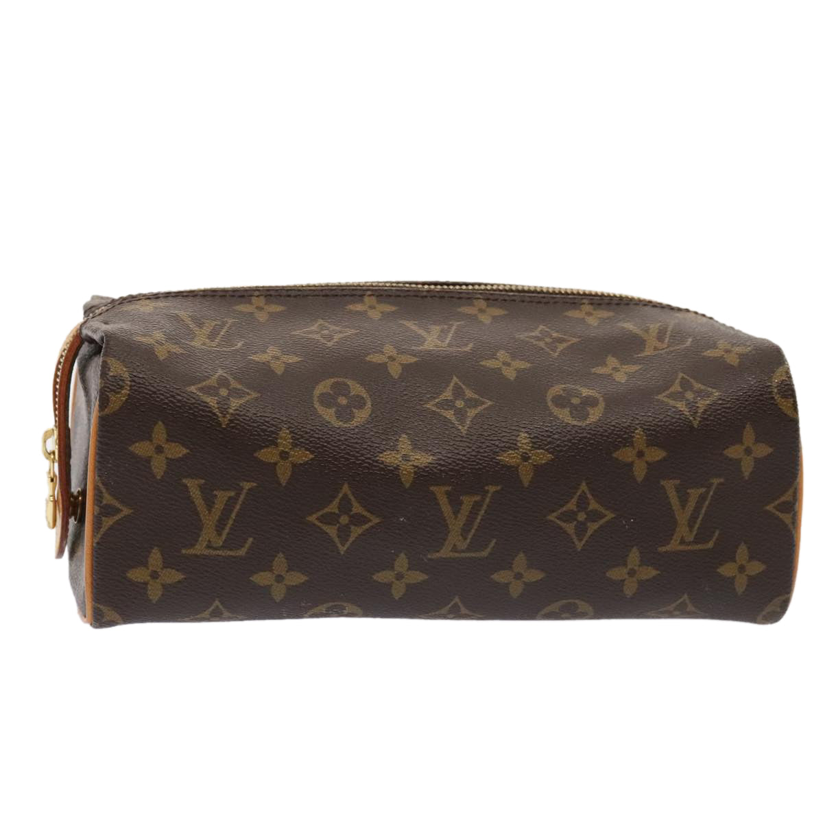 LOUIS VUITTON Monogram Trousse Patte Pression Cosmetic Pouch M47636 Auth 90324