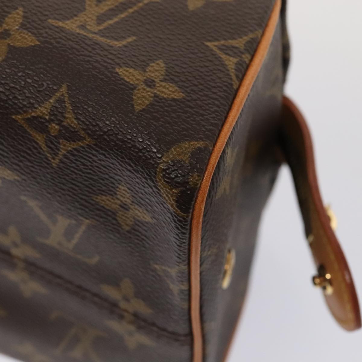 LOUIS VUITTON Monogram Trousse Patte Pression Cosmetic Pouch M47636 Auth 90324