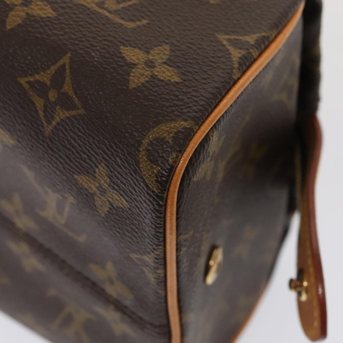 LOUIS VUITTON Monogram Trousse Patte Pression Cosmetic Pouch M47636 Auth 90324