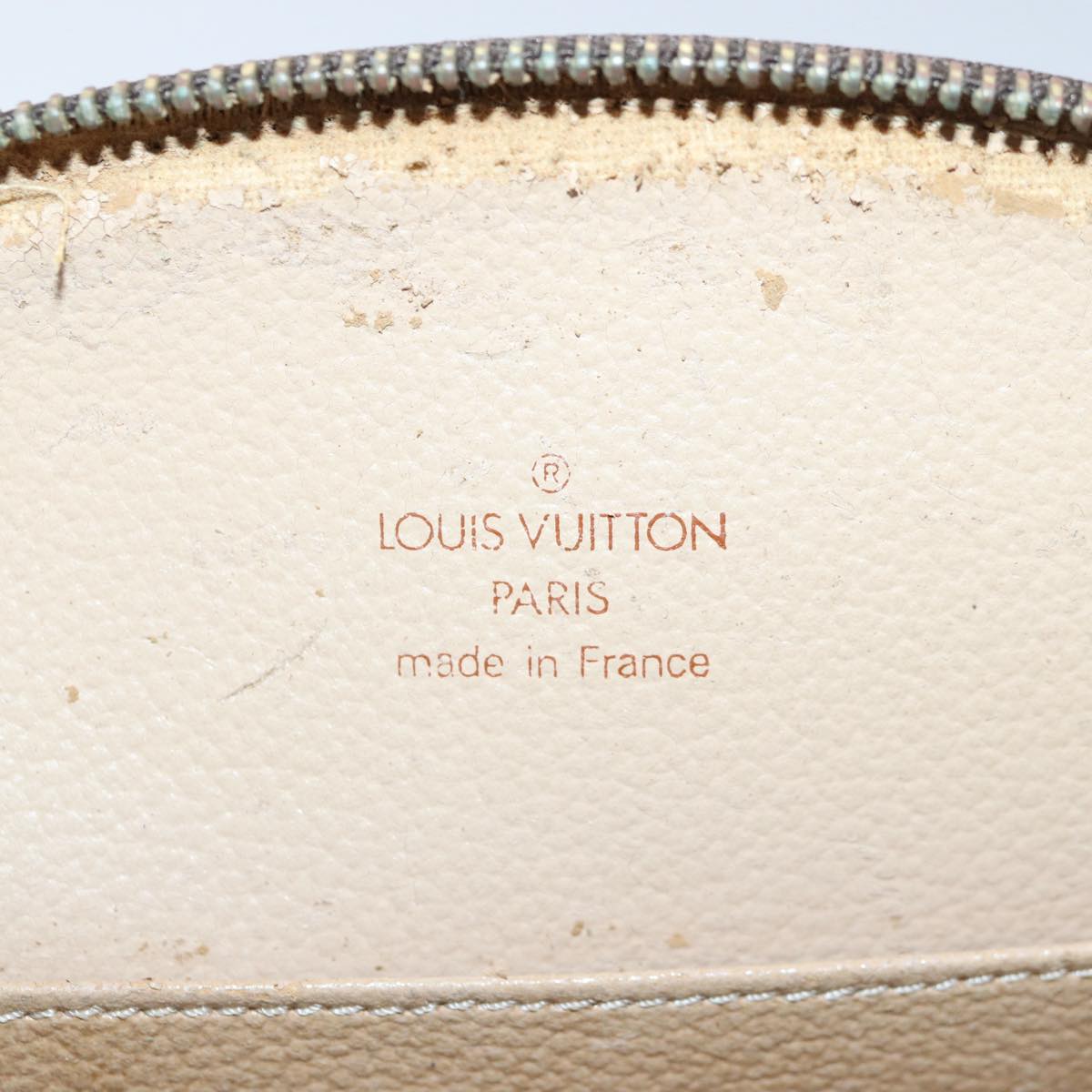 LOUIS VUITTON Monogram Trousse Demi Ronde Cosmetic Pouch M47520 LV Auth 90329