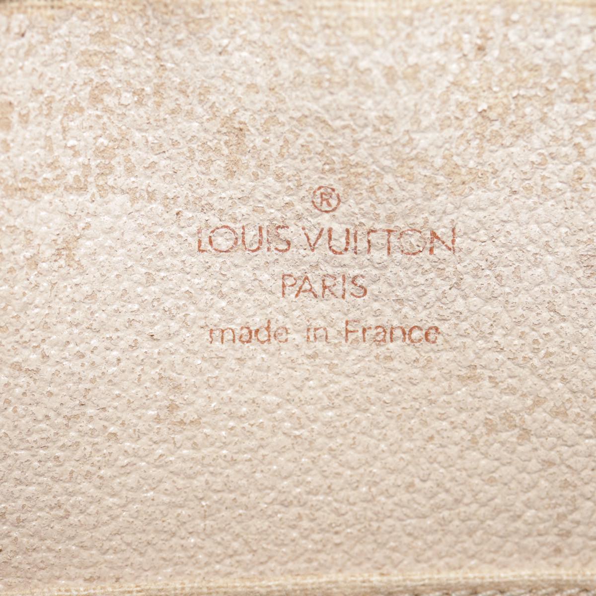 LOUIS VUITTON Monogram Trousse Demi Ronde Cosmetic Pouch M47520 LV Auth 90331