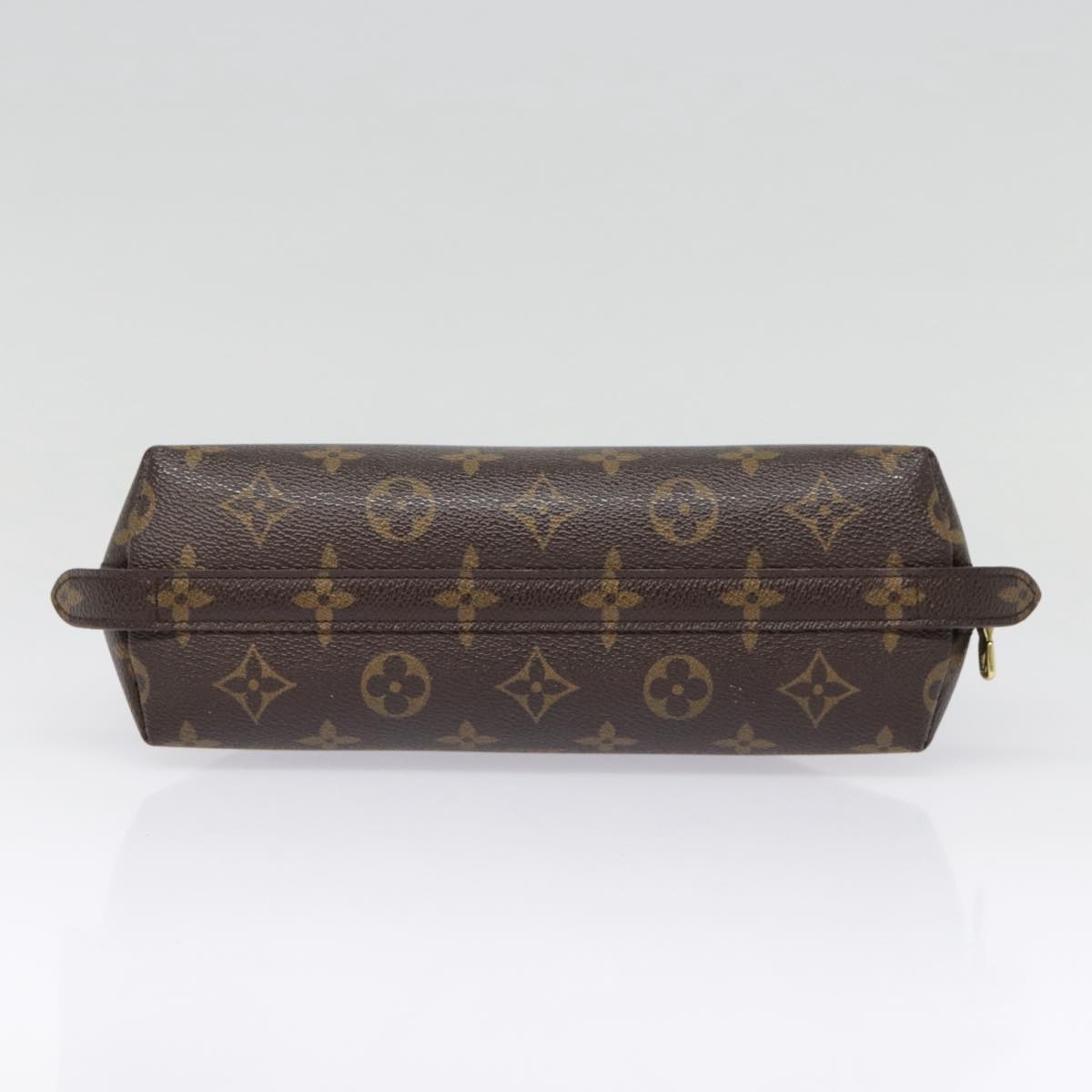 LOUIS VUITTON Monogram Trousse Demi Ronde Cosmetic Pouch M47520 LV Auth 90331