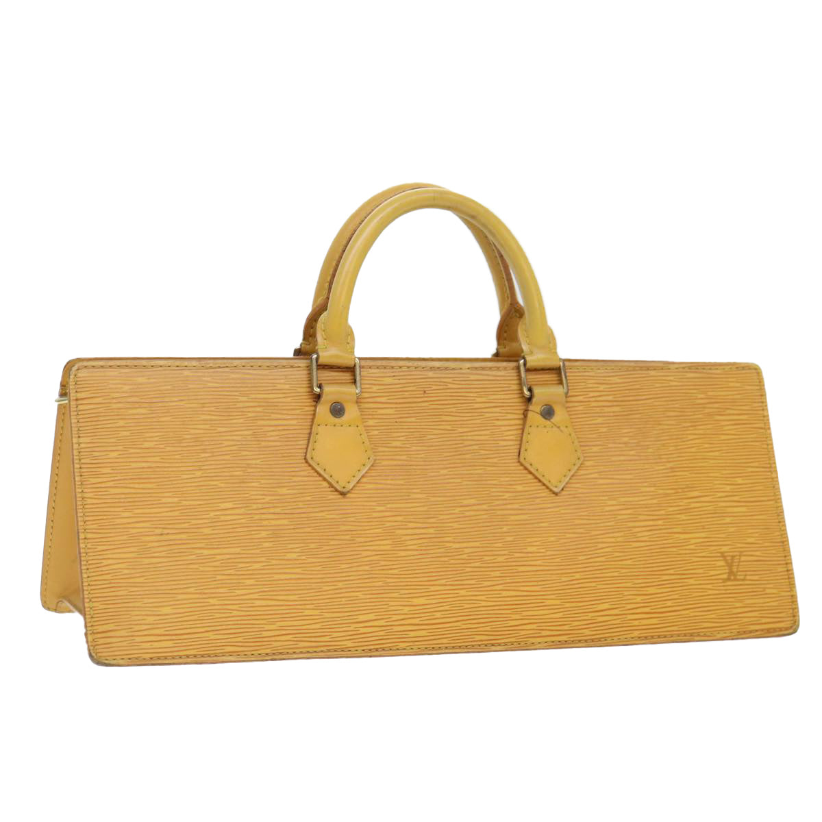 LOUIS VUITTON Epi Sac Triangle Hand Bag Yellow M52099 LV Auth 90346