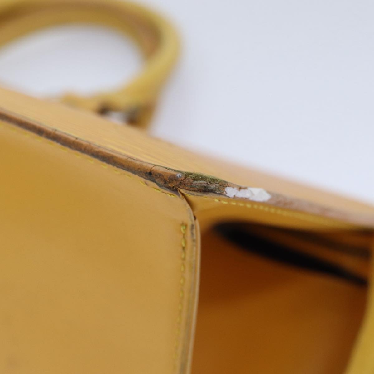 LOUIS VUITTON Epi Sac Triangle Hand Bag Yellow M52099 LV Auth 90346