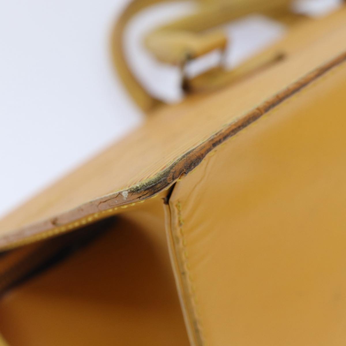 LOUIS VUITTON Epi Sac Triangle Hand Bag Yellow M52099 LV Auth 90346