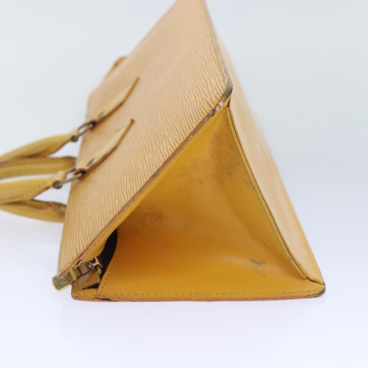 LOUIS VUITTON Epi Sac Triangle Hand Bag Yellow M52099 LV Auth 90346