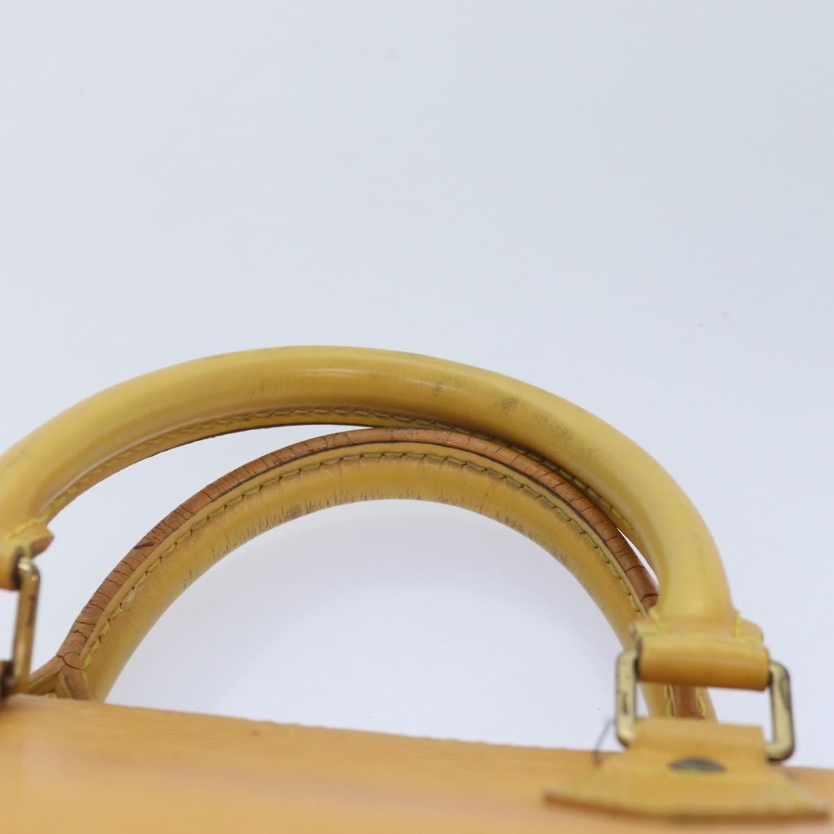 LOUIS VUITTON Epi Sac Triangle Hand Bag Yellow M52099 LV Auth 90346