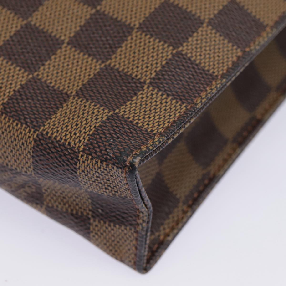 LOUIS VUITTON Damier Ebene Poche Toilette 26 Pouch N47543 LV Auth 90357