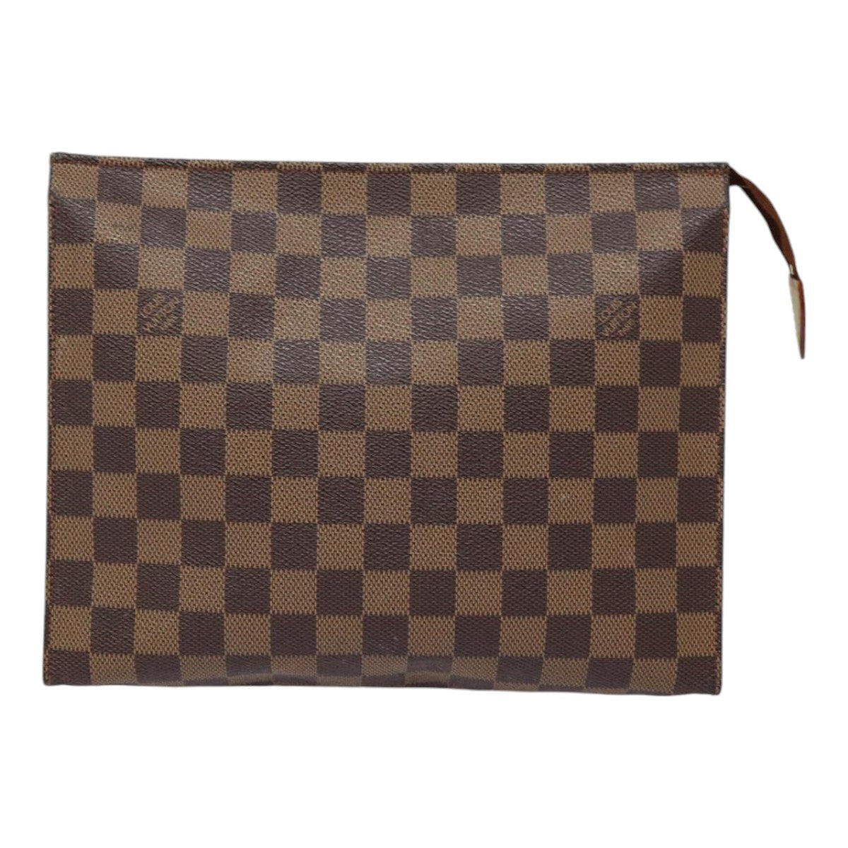 LOUIS VUITTON Damier Ebene Poche Toilette 26 Pouch N47543 LV Auth 90357