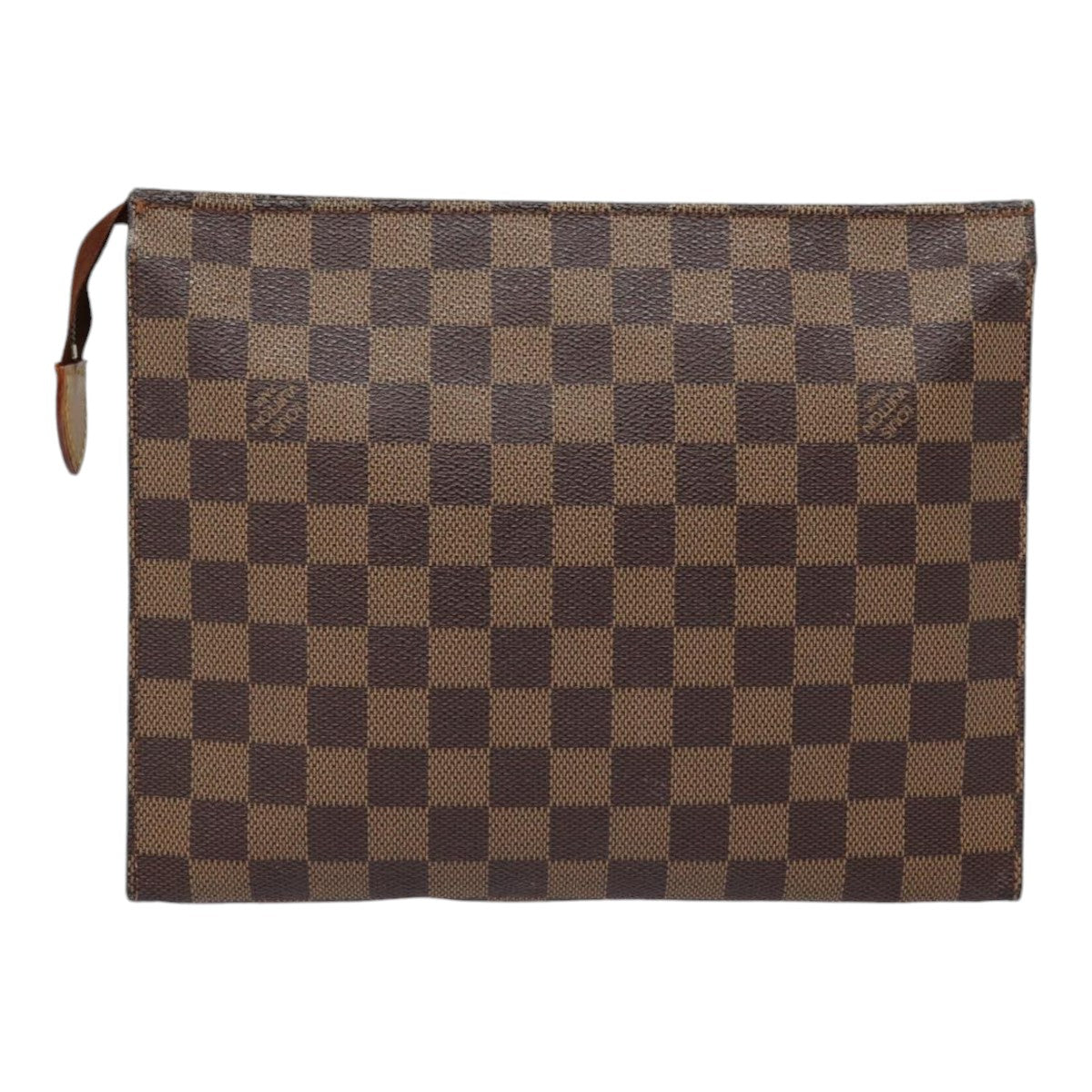 LOUIS VUITTON Damier Ebene Poche Toilette 26 Pouch N47543 LV Auth 90357