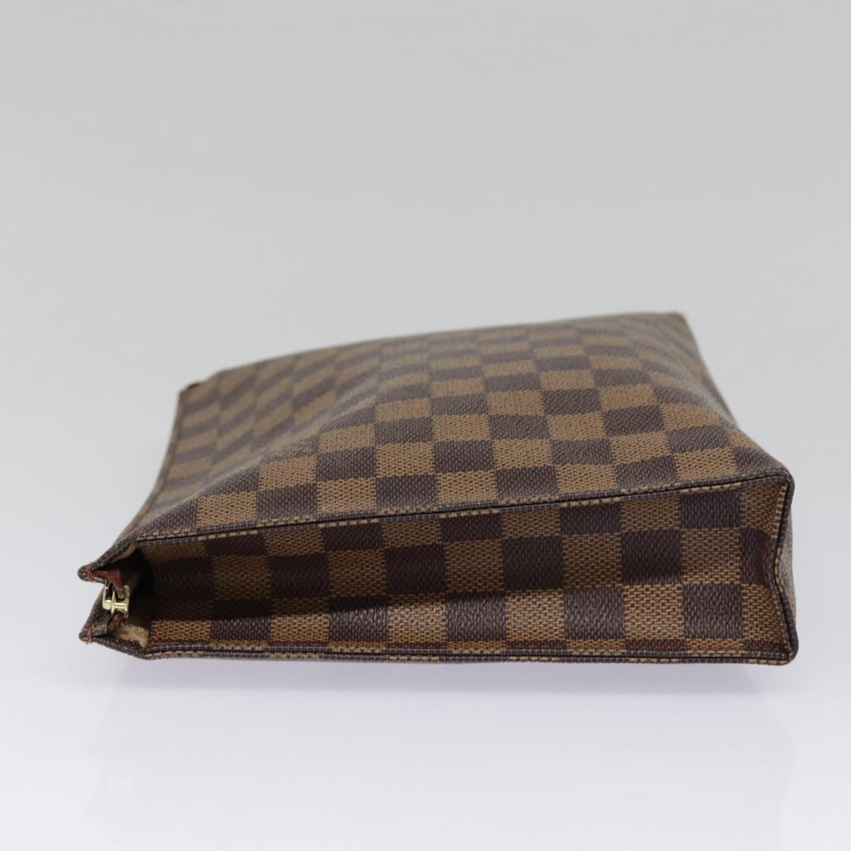 LOUIS VUITTON Damier Ebene Poche Toilette 26 Pouch N47543 LV Auth 90357