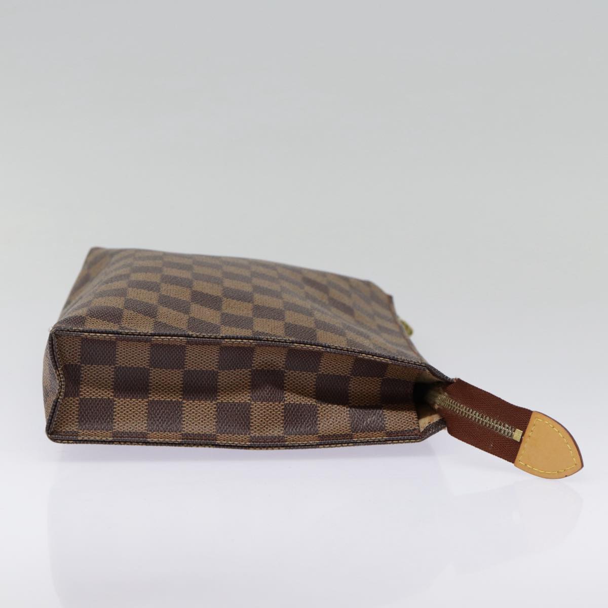 LOUIS VUITTON Damier Ebene Poche Toilette 26 Pouch N47543 LV Auth 90357