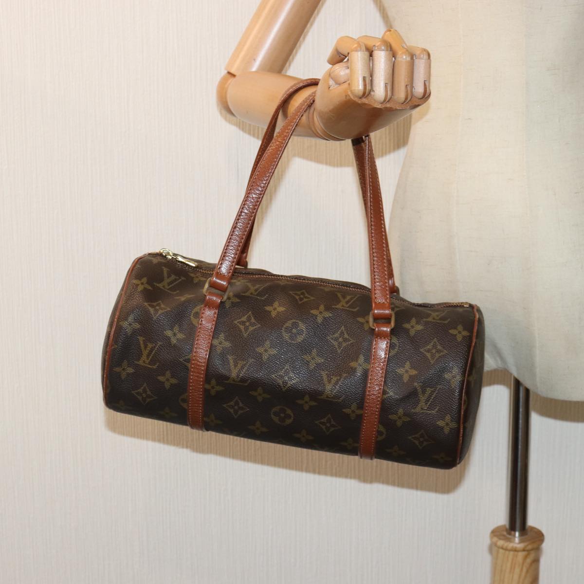 LOUIS VUITTON Monogram Papillon 30 Hand Bag M51385 LV Auth 90358