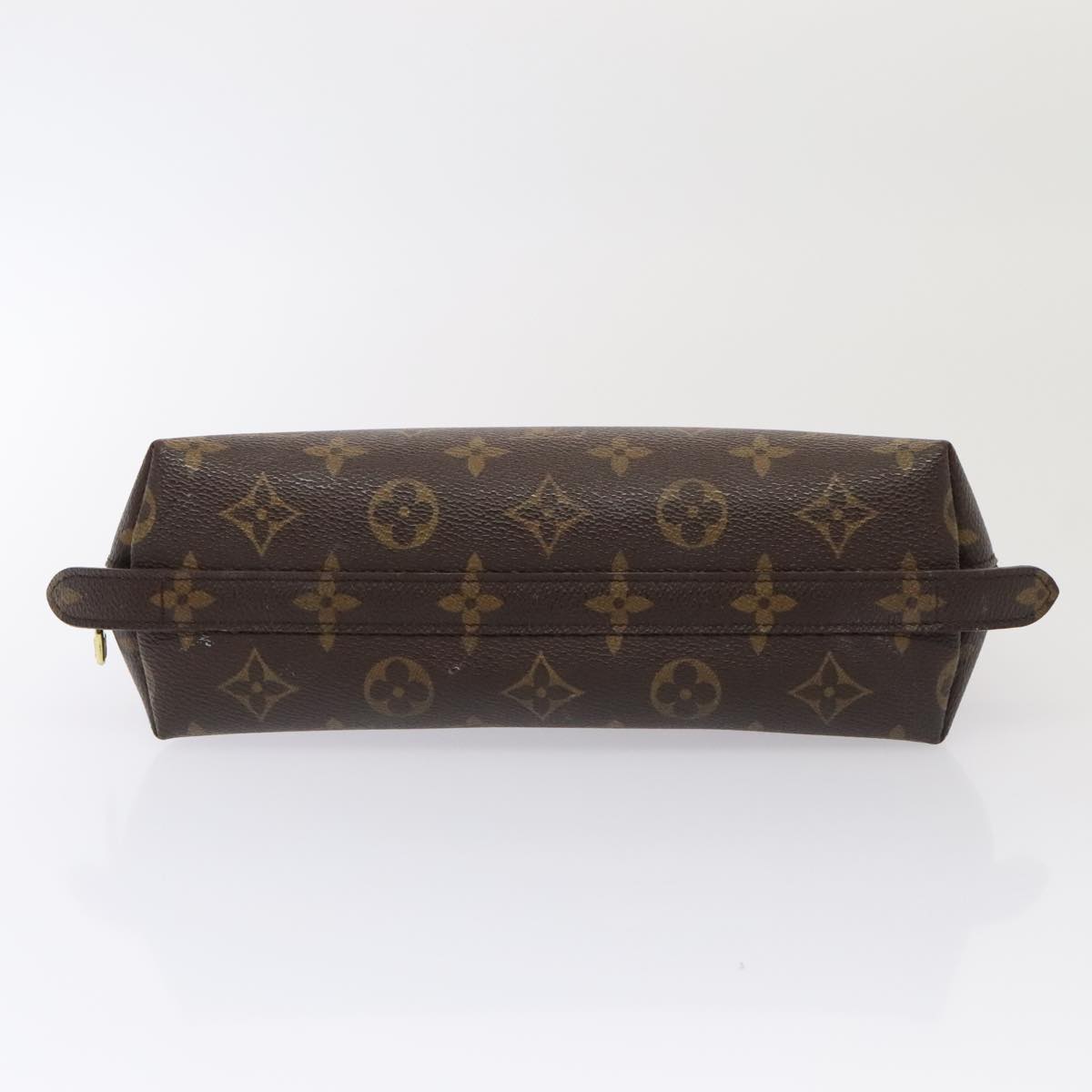 LOUIS VUITTON Monogram Trousse Demi Ronde Cosmetic Pouch M47520 LV Auth 90360